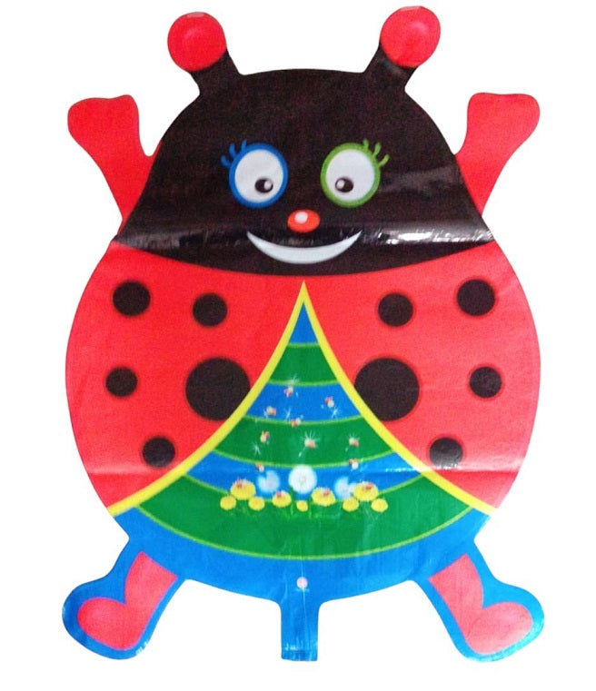 Smiling Ladybug Foil Balloon Red/Black 60 x 45cm - 5pk