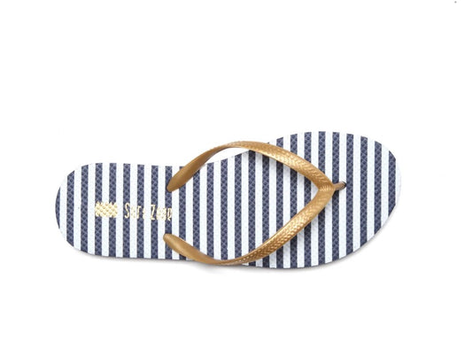 Surfzone Stripes Jandals (NAVY - WHITE)