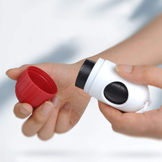 TwoEar: Retractable Dog Leash with Dispenser and Poop Bags - Red