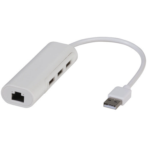 Digitech USB 2.0 to Ethernet Adaptor with 3-Port USB Hub YN8407