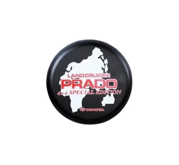 VINYL LEATHER SPARE WHEEL COVER TOYOTA PRADO RED