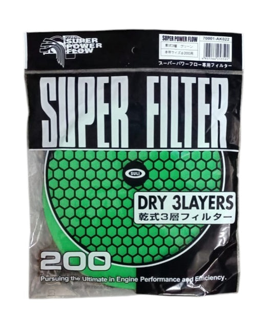 3 Layer Dry 200mm Green Replacment Filter Element