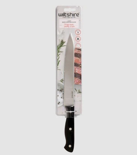 Wiltshire Laser Triple Rivet Carving Knife 20cm