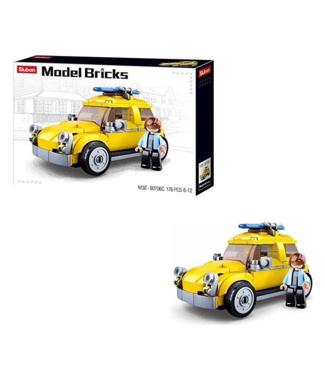 Sluban- Modello Bricks-Beetle Car (176 Pezzi), Multicolore, Taglia Sluban- Modello Bricks-Beetle Car (176 Pezzi), Multicolore, Taglia