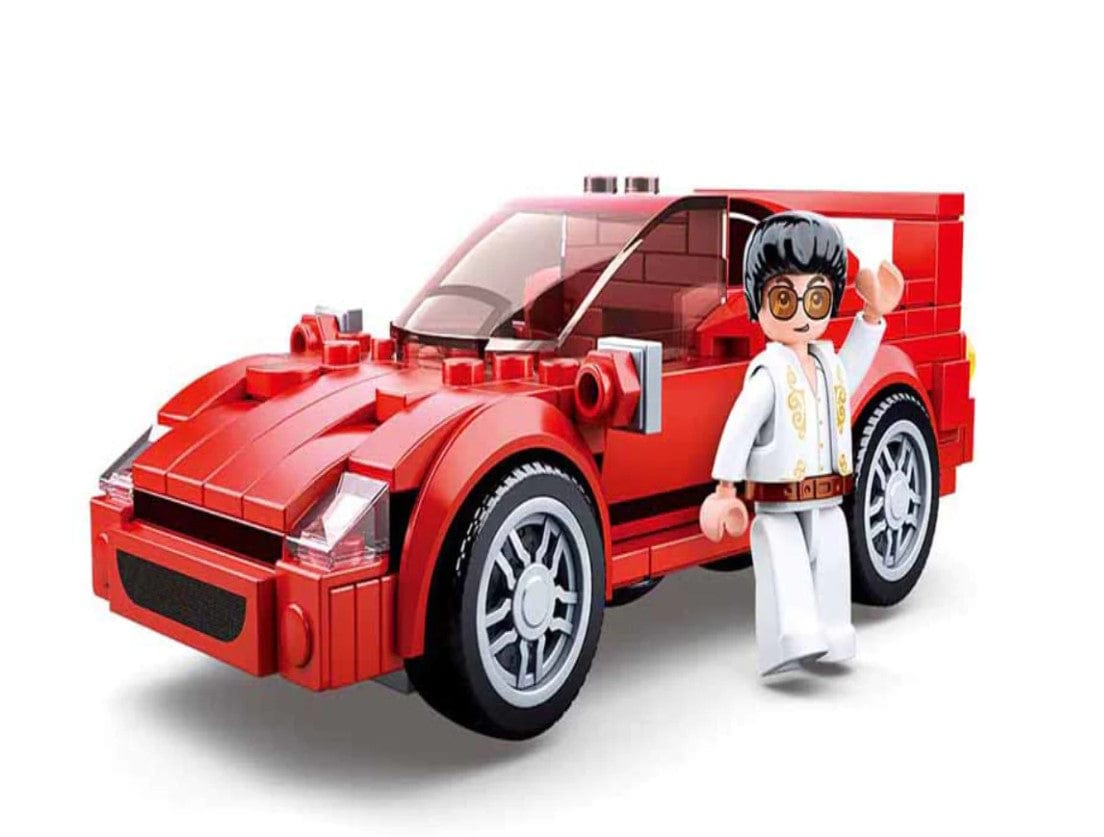 Local Kiwi Deals Baby Gears SLUBAN Model Bricks Red Sports Car M38-B0706D 163PCS