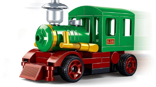 Local Kiwi Deals Baby Gears SLUBAN Steam Locomotive Pull Back Train M38-B0933F 57PCS