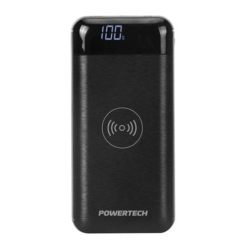 Local Kiwi Deals Electronics Powertech 20,000mAh Power Bank with 2 x USB and Wireless Charger in Black