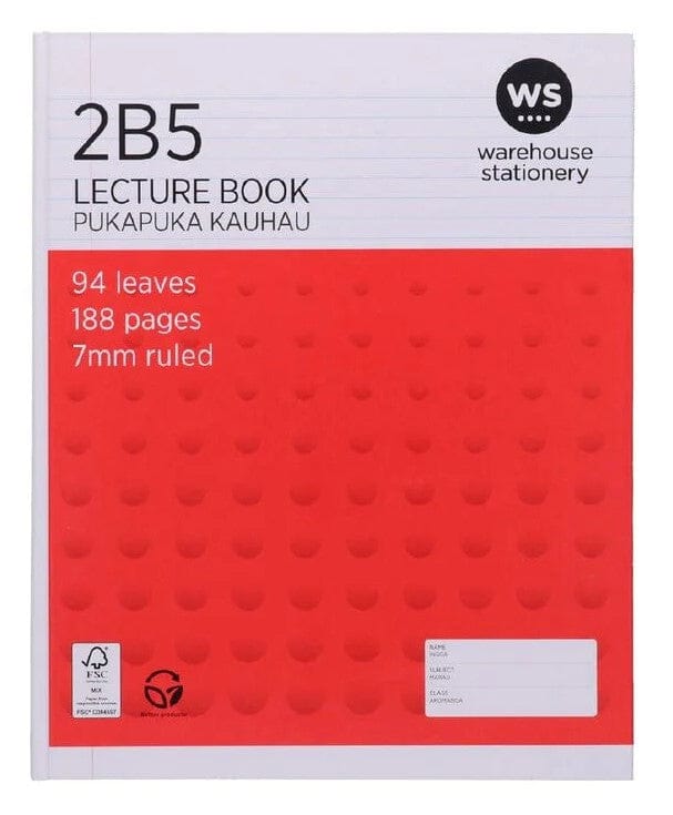 7mm Ruling Notebook Lecture Book 2B5 7mm Ruled Hardcover 94 Leaf Red Mid – The Budget Warehouse