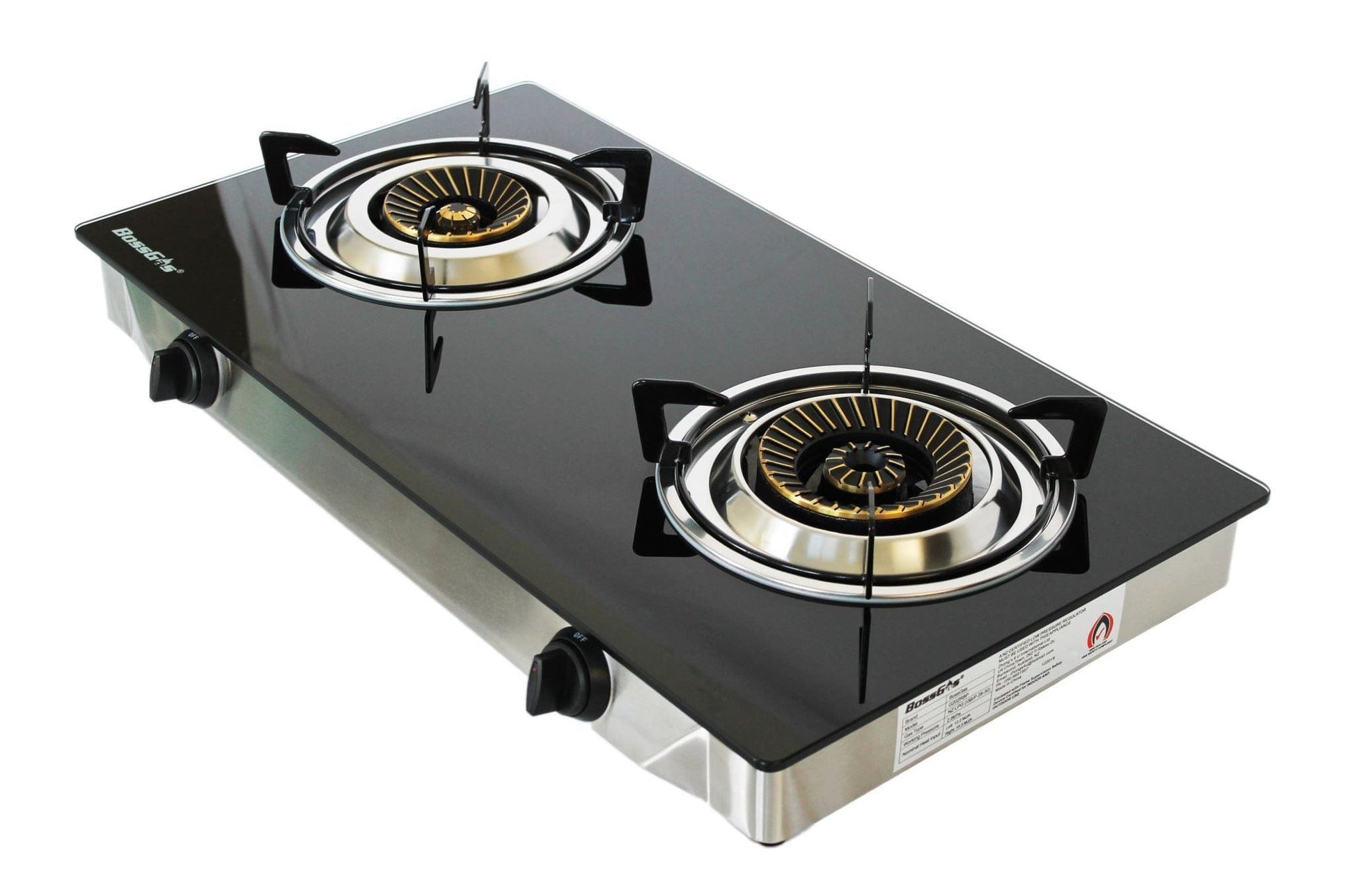 Local Kiwi Deals Kitchen Appliances G202RBP Double Burner Gas Cooker Tempered Glass Panel Gas Stove