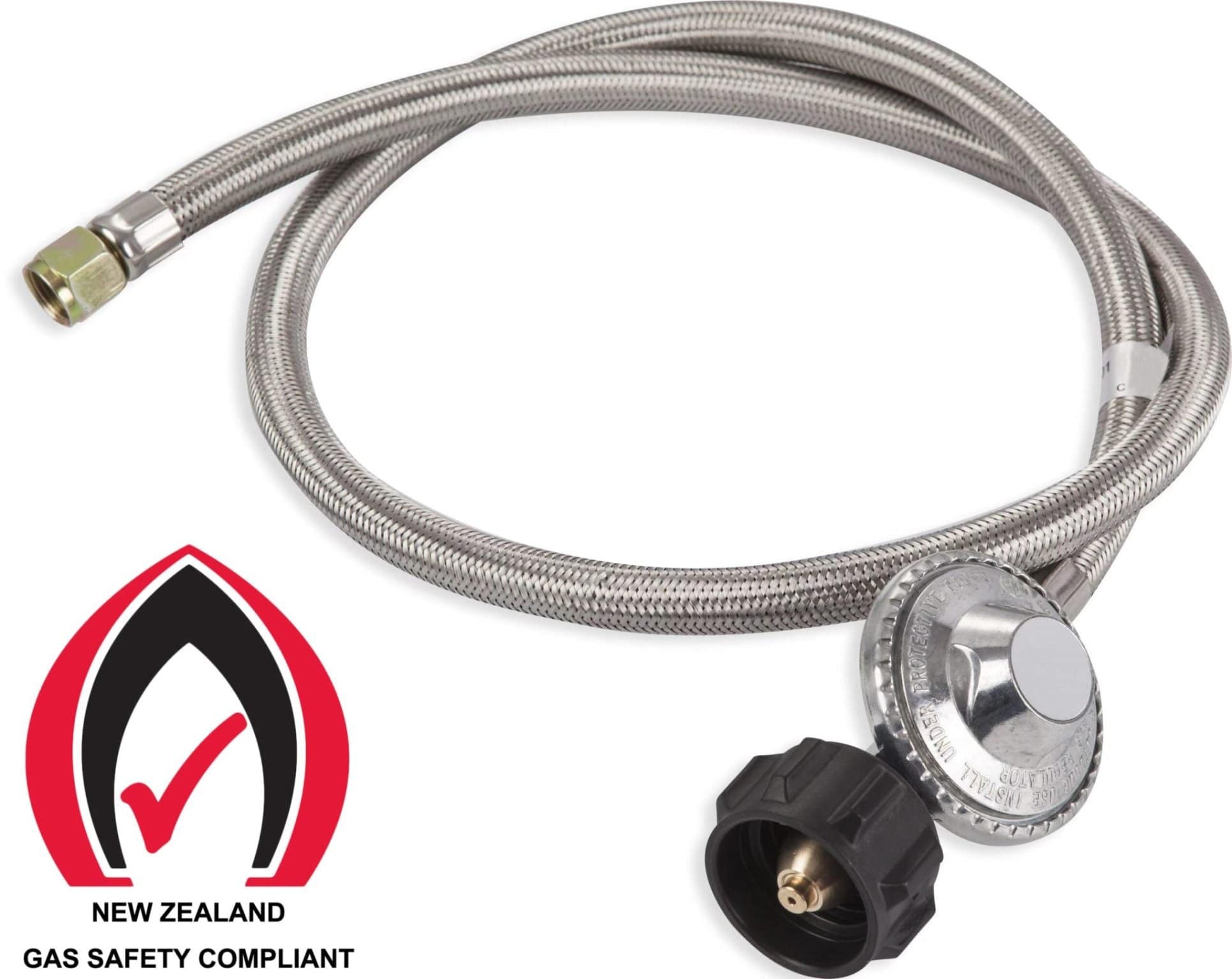 Local Kiwi Deals Kitchen Appliances STEEL HOSE G202RBP Double Burner Gas Cooker Tempered Glass Panel Gas Stove