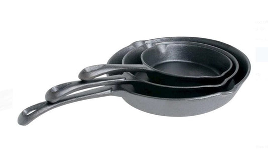 Local Kiwi Deals Kitchen & Dining Simon Gault Pre-Seasoned Cast Iron Frypan Set 3 Piece