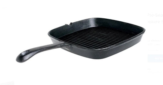 Local Kiwi Deals Kitchen Simon Gault Pre-Season Cast Iron Ribbed Square Skillet 24cm