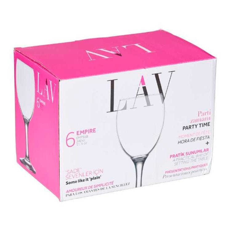 Local Kiwi Deals Mix Items Lav Empire Set of 6 Flute Glass Clear 220 mL