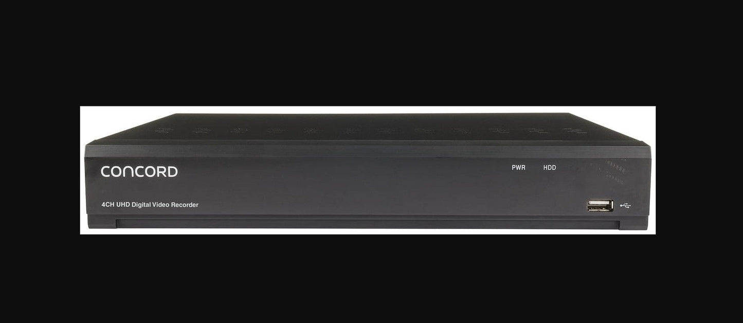 Local Kiwi Deals Security, Locks and Alarms CONCORD 4 Channel 4K DVR Package - 4x4K PIR Cameras