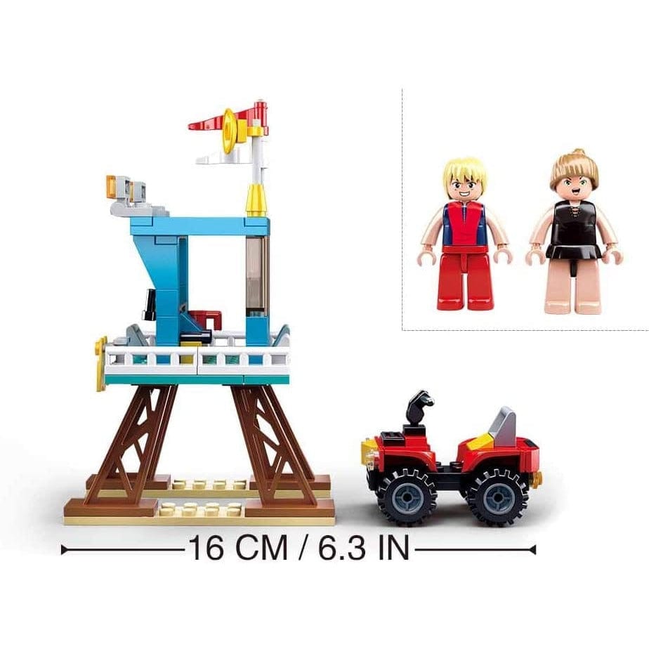 Local Kiwi Deals Toys & Games Sluban Surf Beach Patrol Rescue Life Guard Tower M38-B0670 119pcs